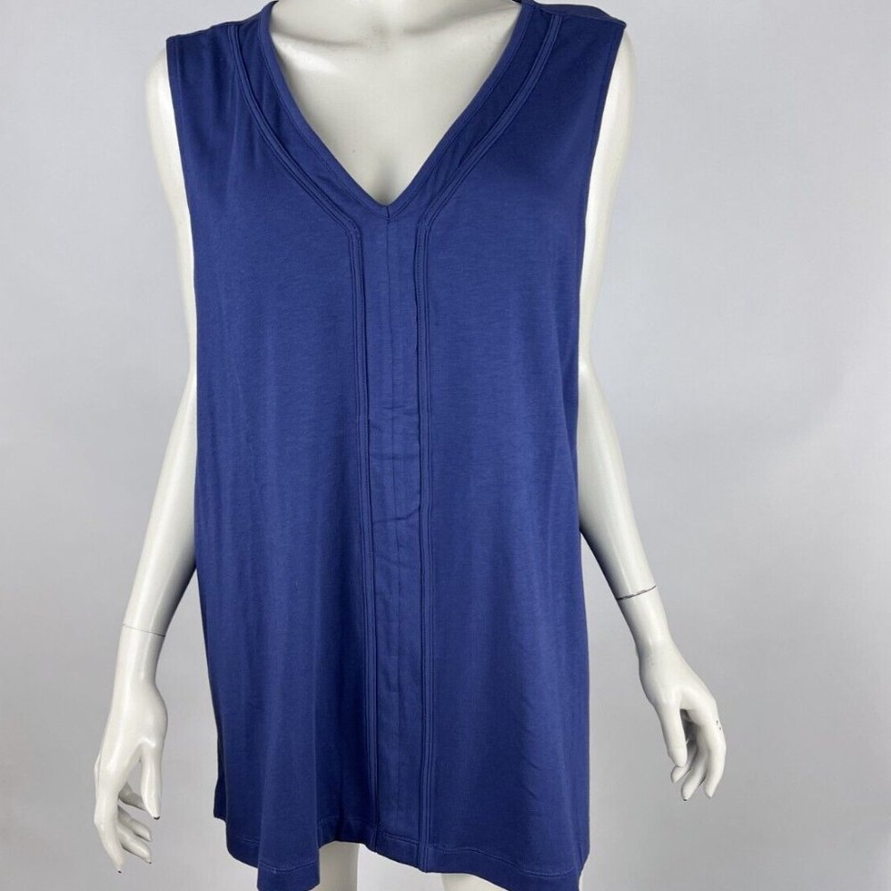 Soft Surroundings Hana Top Women‎ 3X NWT Sleeveless Tank V-neck Stretch Cotton
